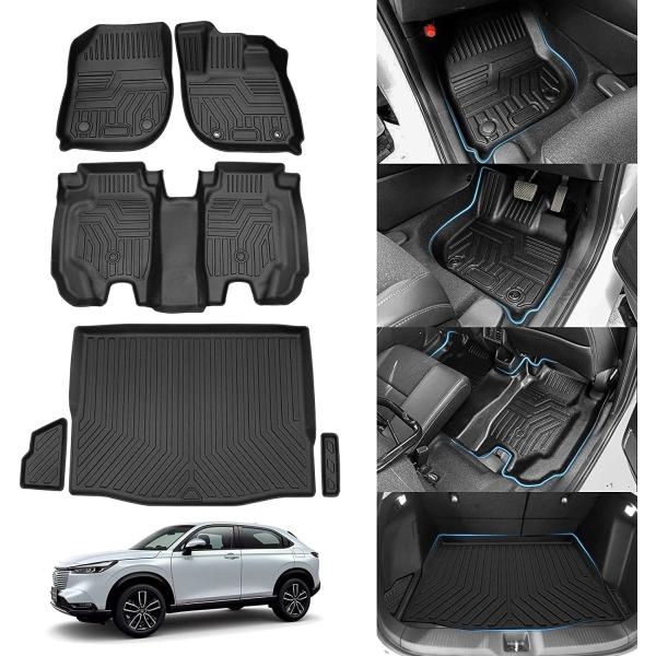 Jiooy ホンダ 新型ヴェゼル rv系 フロアマット+ラゲッジマット 6点セット VEZEL RV...