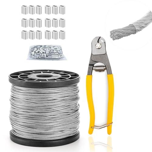 ドウシュウ同舟 被覆ワイヤー 直径2.0mm 長さ100M ビニール被覆 ワイヤーロープカッターをお...