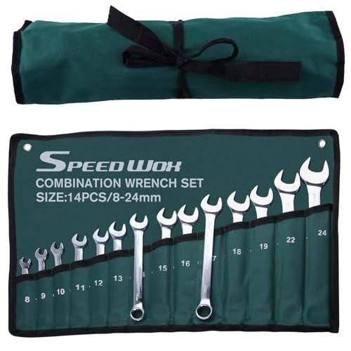 SPEEDWOX コンビネーションレンチセット コンビネーションスパナ 14本組 バイク 工具セット...