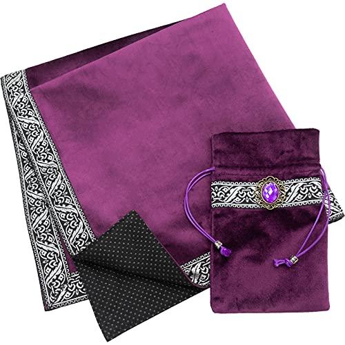 占い師が推薦 MARDUK タロットクロス 滑り止め付き 大判 ベルベット タロットカード オラクル...