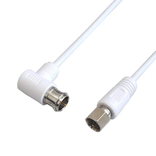 富士パーツ商会 アンテナケーブル 極細 15.0m スリムタイプ L型プラグ-F型コネクタ ネジ L...