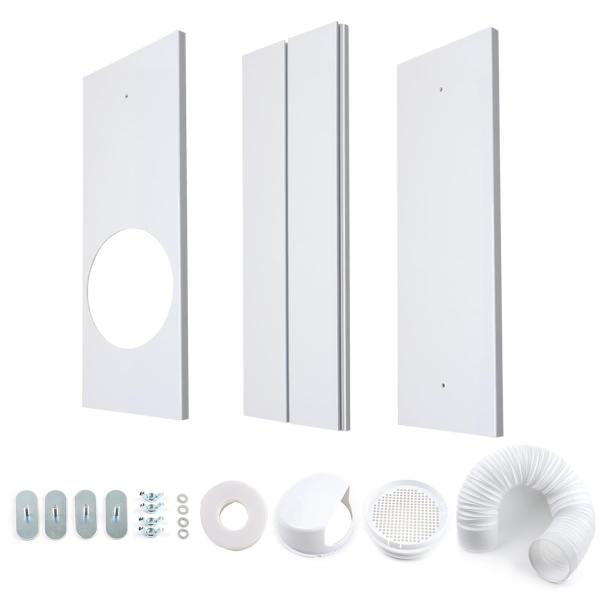 窓用ダクトパネル テラス窓用パネル 3枚セット アップグレード 窓枠高さ43から116cmまで使用可...