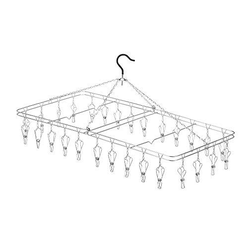 大木製作所 洗濯ハンガー 28ピンチ ピンチハンガー 折りたたみ式 からみにくい ステンレスハンガー...