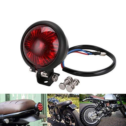 YIBO オートバイ赤12V LED調整可能なカフェレーサースタイルストップテールライトバイクブレー...
