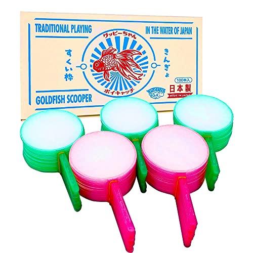 玩具総合メーカーアイドル 日本製6号 使い捨て すくい枠 ポイキャッチグッピーちゃん（100本入） ...