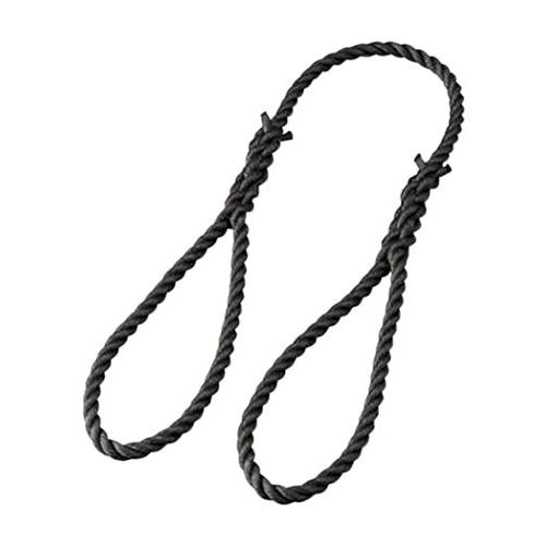 TRUSCOトラスコ 台付ポリプロンピレンロープ 黒 12mm×2m 3つ打タイプ TPP-122