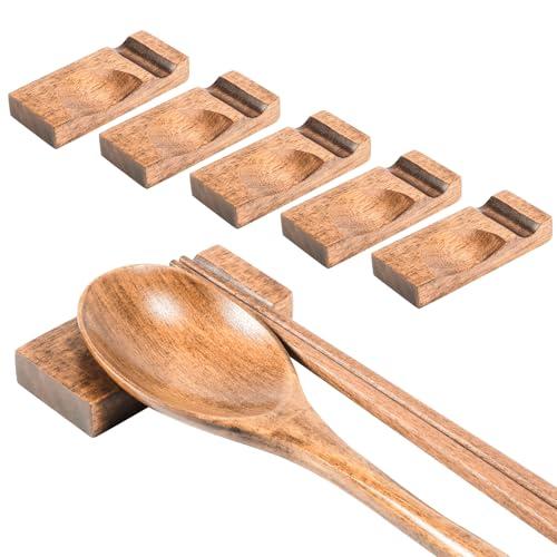 Kailund 箸置き 木製 5個セット 和風 箸置き オシャレ スプーン置き 業務用箸置き 箸枕 ...