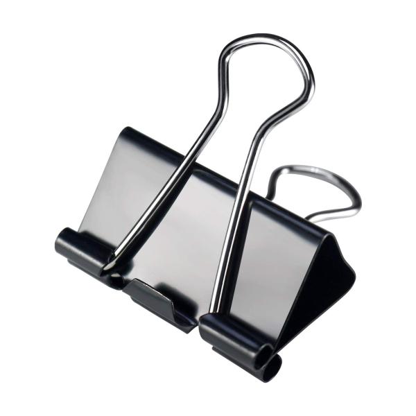 lingzaling 32mm ダブルクリップ ブラック 24個入り