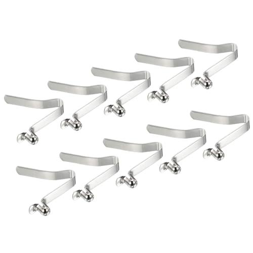 PATIKIL カヤックパドルスナップ8x6mm テントポールクリップ10個セット スチールV字型シ...