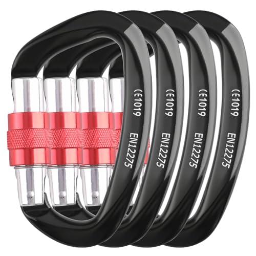 TRIWONDER ロックカラビナ 登山釦 超軽量 アルミカラビナ クライミング ロッキンカラビナ ...