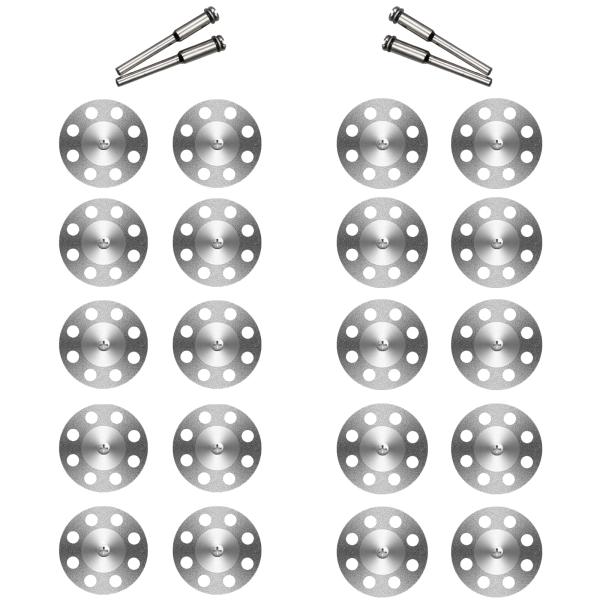 24個入 カッティングディスク 丸穴ミニダイヤモンドカッター 直径22mm 25mm 回転式 研磨カ...