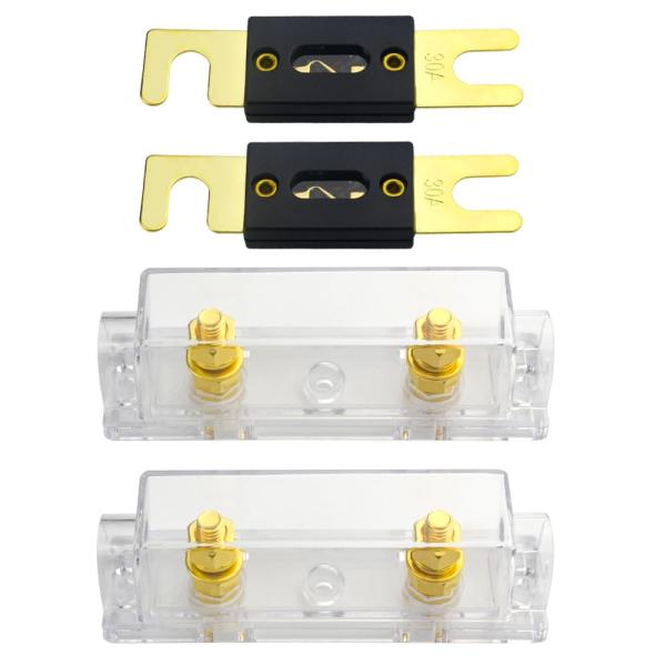 WMYCONGCONG 車 30A ANLヒューズ付きANLヒューズホルダー 0/2/4ゲージ 自動...
