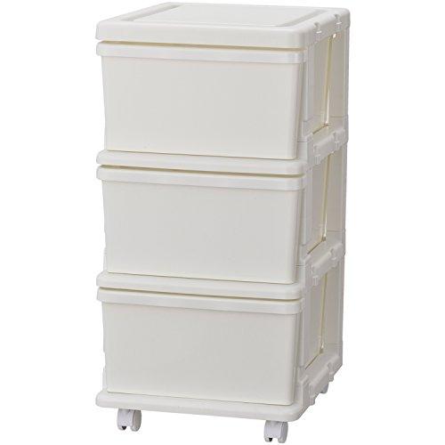 JEJ SEEDSシーズ スリムチェスト 3段 キャスター付き ホワイト SIU-3-WH