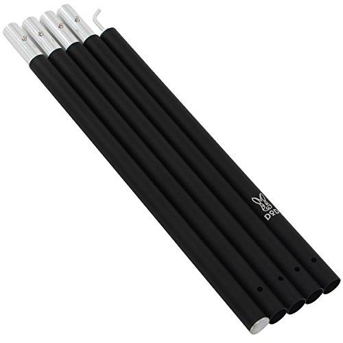 DODディーオーディー ビッグタープポール 250cm アルミ 収納袋 太さ28mm ブラック/レッ...
