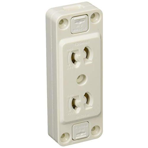 東芝ライテック SL露出コンセント SL角形抜止めダブルコンセント DC1292