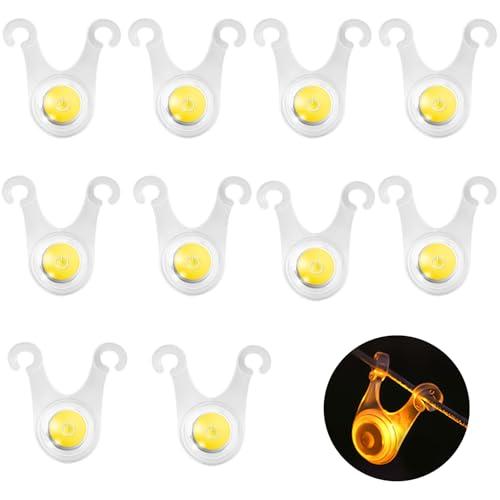 ロープ LED ライト 10個セット 300時間連続点灯 キャンプ ガイロープ ペグ 夜間 転倒 防...