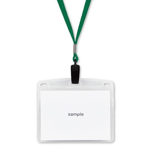 オープン工業 吊り下げ名札 ネームプレート 名札 カードホルダー ネームホルダー 10枚 チャック ...