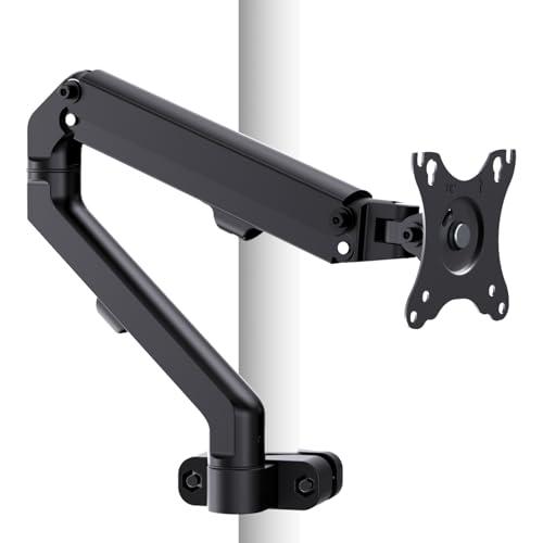 ACCURTEK モニターアーム ポール取付け 支柱 機械スプリング 上下左右調整 17〜27インチ...