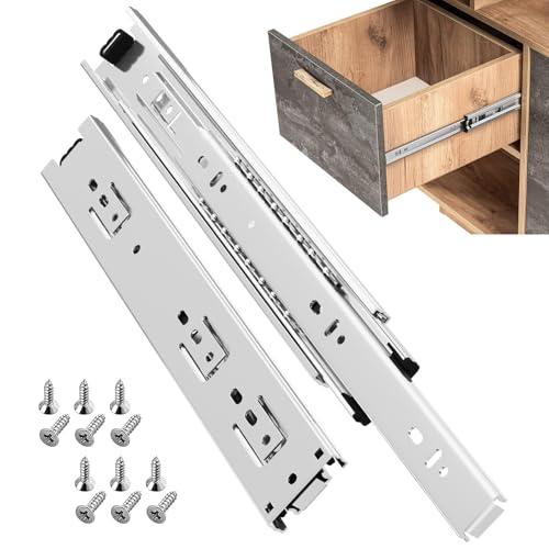 ToBeGreat スライドレール 400MM 3段 取り外し可能 幅45MM ベアリング レール ...