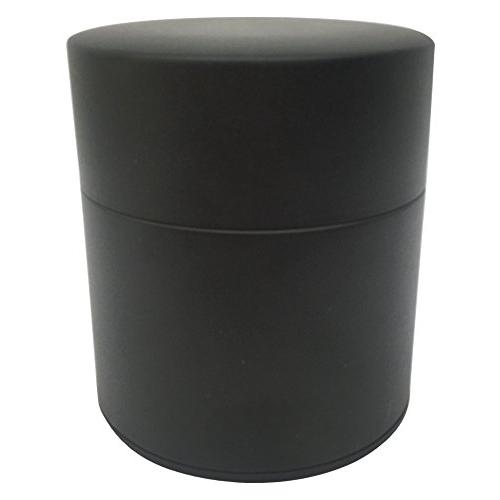 にちにち道具 茶筒 塗り缶 平型 150g スチール 日本製 マットブラック