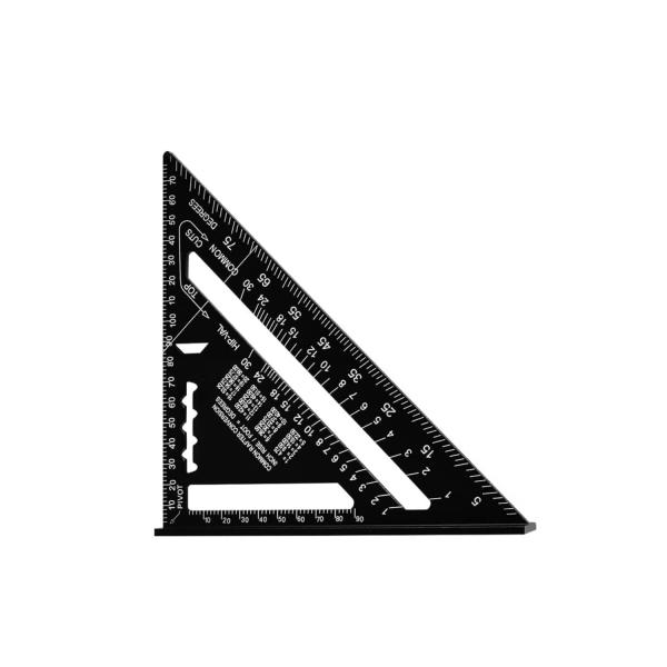 YFFSFDC 三角定規 木工用 丸鋸定規 アルミ合金 18*18cm 0-90度 多角度 ツール ...