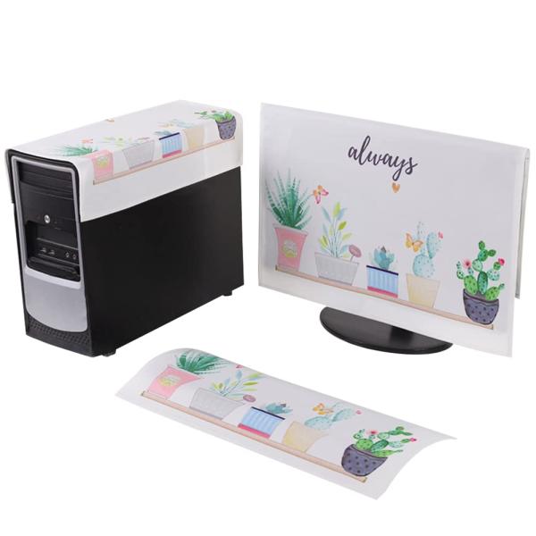 HIGHAWK モニターカバー セット ディスプレイカバーPCカバー キーボードカバー 防塵 保護 ...