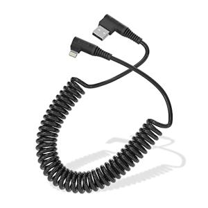 Lightningケーブル L型 carplay対応 MFi認証 充電 l字 カール