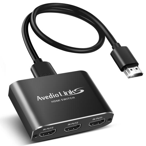 avedio links HDMI 切替器 4K 60Hz アルミニウム合金製 HDMI セレクター...