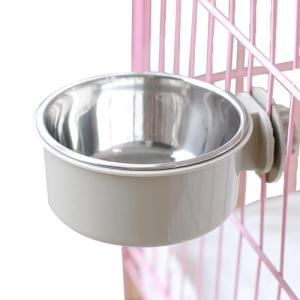 ペットボウル ペット食器 ぶら下げ式 ケージに固定 ヘルスウォーターボウル 猫食器 犬 うさぎ 小動物食器 Sサイズ｜solvertex