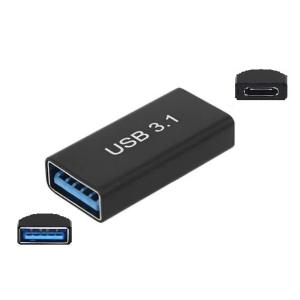 Sound Wave 3.2 Gen2 10Gbps高速データ転 アダプター メス メス USB延長コネクタ USB-C メス to USB-A