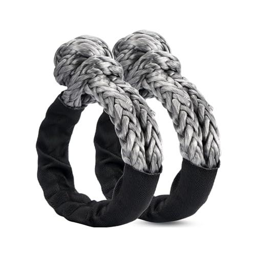 Chelhead 合成ソフトロープシャックル 2個セット 1/2インチ x 7インチ 柔軟で耐久性 ...