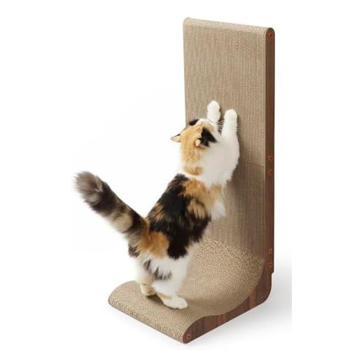 by  猫壱 爪とぎ バリバリボード ウッドプレミアム Lサイズ ダークブラウン 両面使用・交換可能