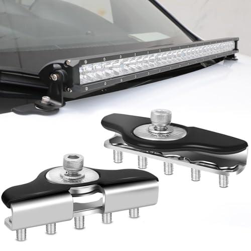 Largoods ボンネットブラケット 穴あけ不要 挟み込みブラケット LEDワークライトブラケット...