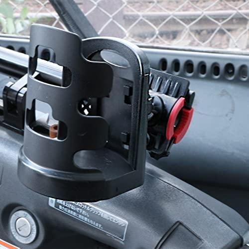 ドリンクホルダー バイク 自転車 共用 （３６０°回転/ボトルサイズ調整可）バイクドリンクホルダー ...