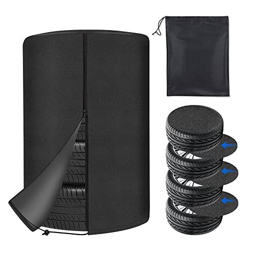 GOKEYKI タイヤカバー 屋外 防水 600d 厚手 タイヤ屋外カバー タイヤ 4本 収納 保管...