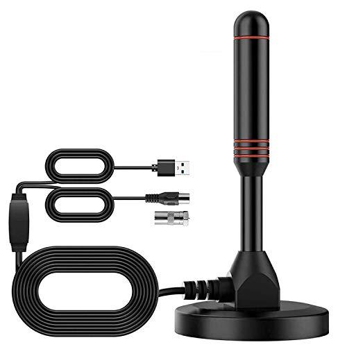 クロリ 室内アンテナ ポータブル 4K HD TV デジタル，120KM受信範囲 信号ブースタ5m ...