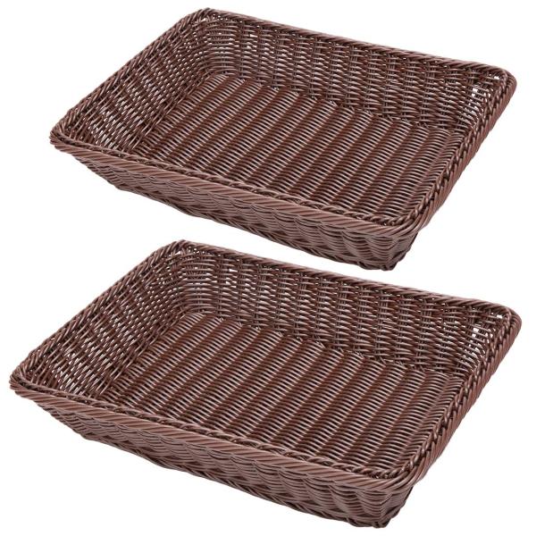 SAKE ブラウン色 Lサイズ 2個組 PP（ポリプロピレン） かご バスケット 収納 耐熱水洗える...