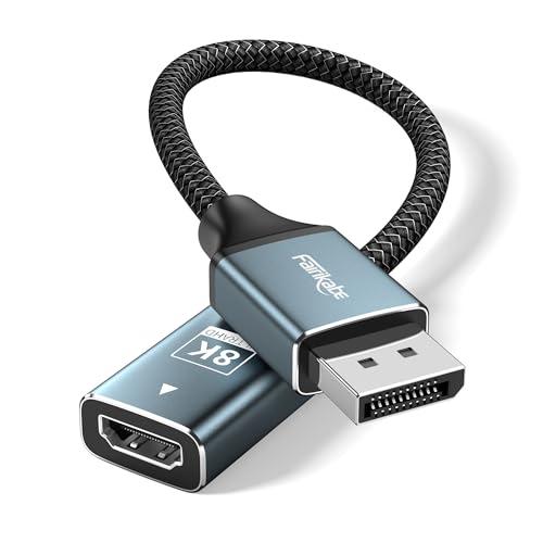 【互換品】 Fairikabe DisplayPort to HDMI アダプター、8K@60Hz ...