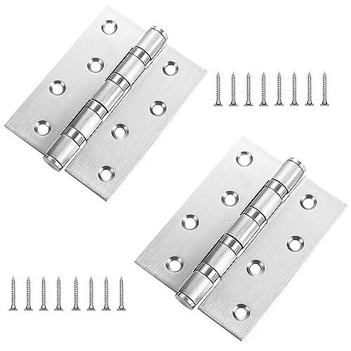 ドアヒンジ 平蝶番 ステンレス製 ヒンジ 折り畳みヒンジ ドア用金物 家具補修 長い100 幅75M...