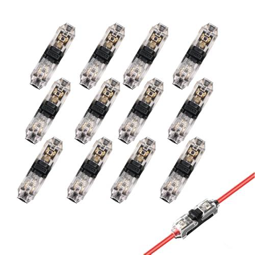 QUANTALY 1ピン配線コネクター 12個セット 配線分岐コネクター ワイヤーコネクタ 防水 簡...