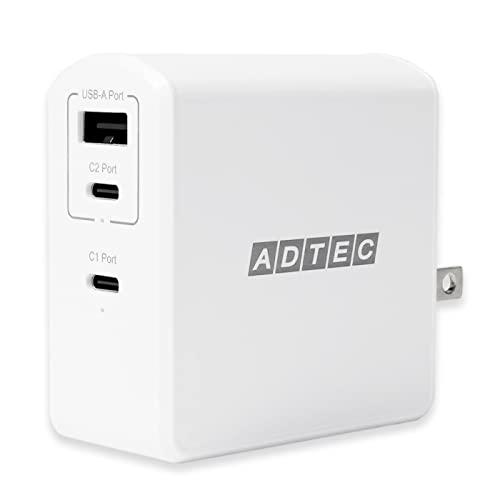 アドテック PD充電器 105W （単独100W 3ポートUSB-Cｘ2+USB-APower De...