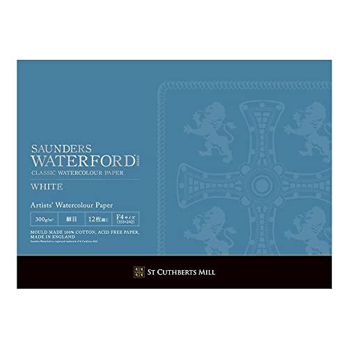 ホルベイン ウォーターフォード水彩紙 EHBH-F4 ホワイト 細目 300g F4サイズ ブロック...