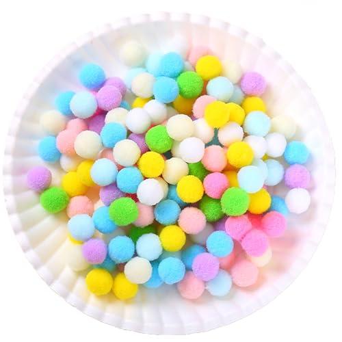 ポンポンボール 混合色 500個入り 直径約10mm カラフル 小玉 毛球 フェルトボール 玉 DI...