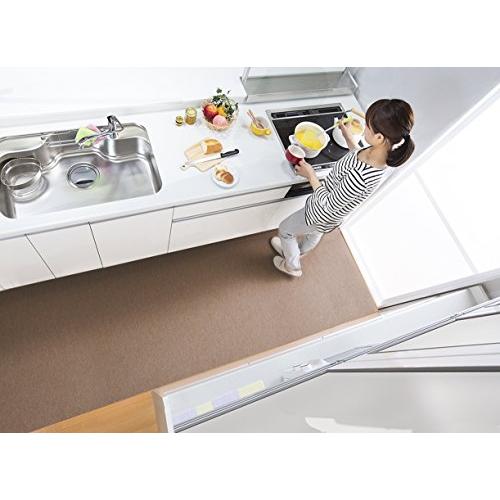 サンコー キッチンマット はっ水 洗える ロングマット 台所 廊下 日本製 おくだけ吸着 フラットタ...