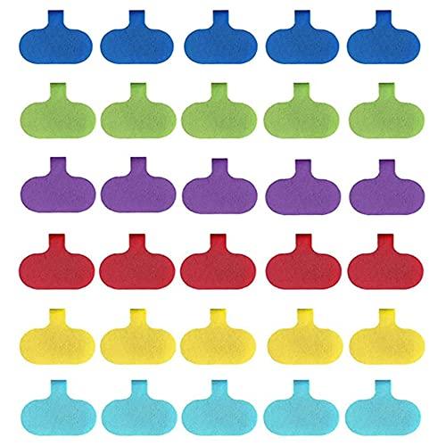 MEDUSHASHA ケーブルタグ ケーブルラベル マルチカラーの手書きケーブルタグ ワイヤタグ ネ...