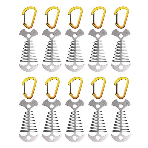 NACETURE ウッドデッキ ペグ 自在金具 キャンプ キャンプ用テント 対応 ペグ・アンカー カ...