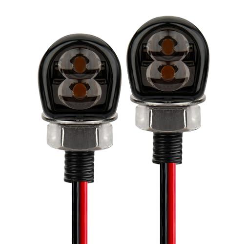 RXCARGO バイク用ウィンカー 汎用 led アンバー 12V 高輝度 ミニ ナノ 小型 防水 ...