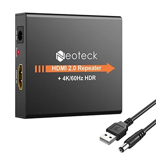 Neoteck HDMIリピーター HDMI延長器 HDMI2.0 HDCP2.2 3D 4K＠60...