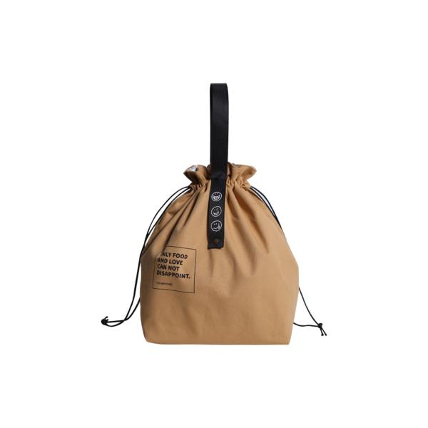 保冷 保温 綿100％のキャンバス生地 ランチバッグ-内側断熱アルミウール綿 大容量/便利/シンプル...