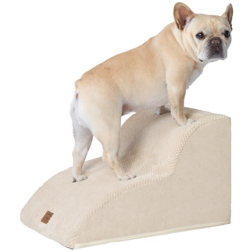EHEYCIGA 犬階段 2段 ベージュ 延長版 ドッグステップ ペット階段 滑り止め付き 洗える ...